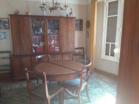 Table bois dessus cuir + armoire bibliothque+6 chaises 300 Laxou (54)