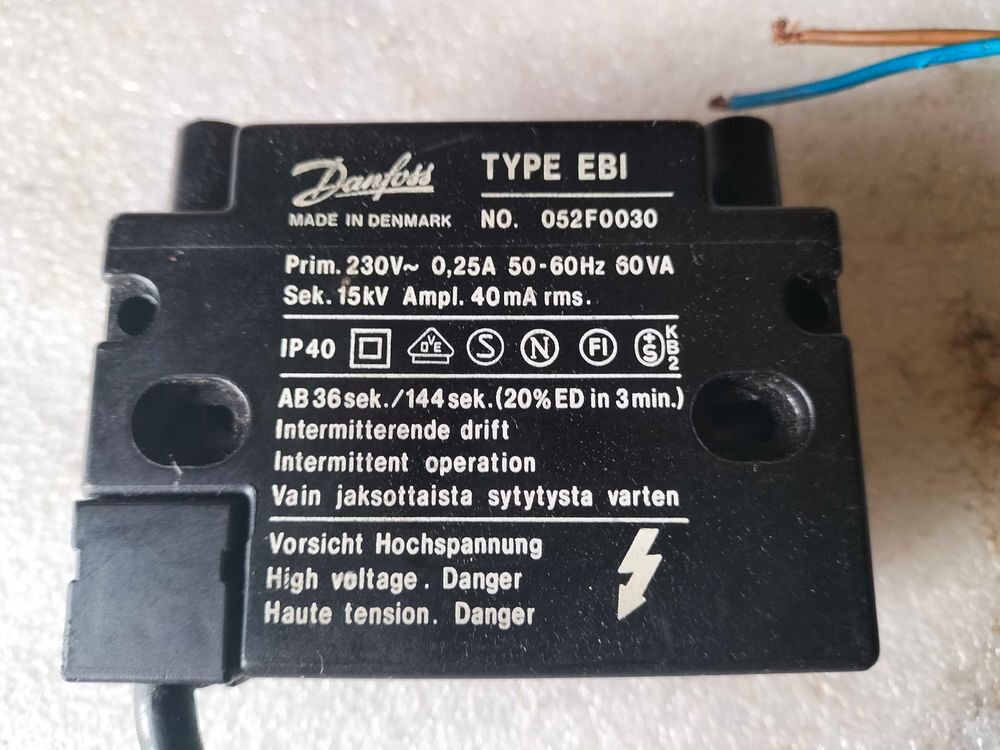 transformateur bruleur fioul danfoss EBI Bricolage