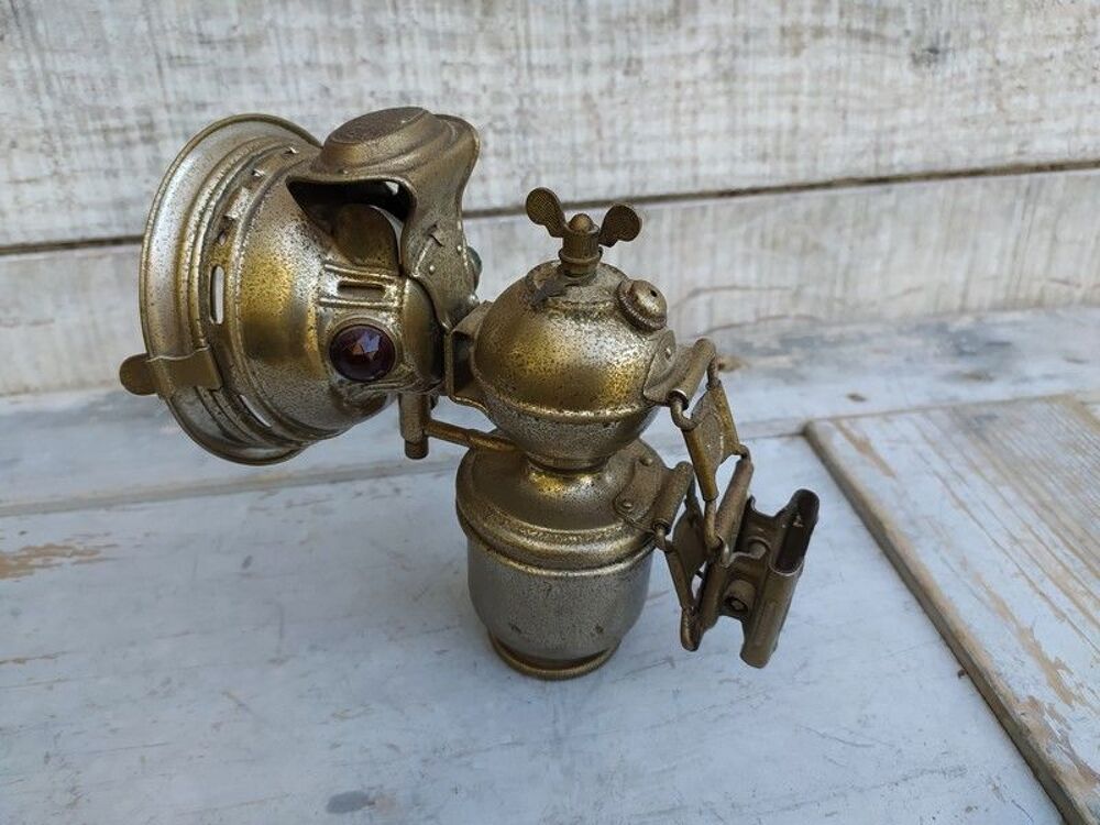 Ancienne Lampe V&eacute;lo Ac&eacute;tyl&egrave;ne Piccolo Herm Riemann's 