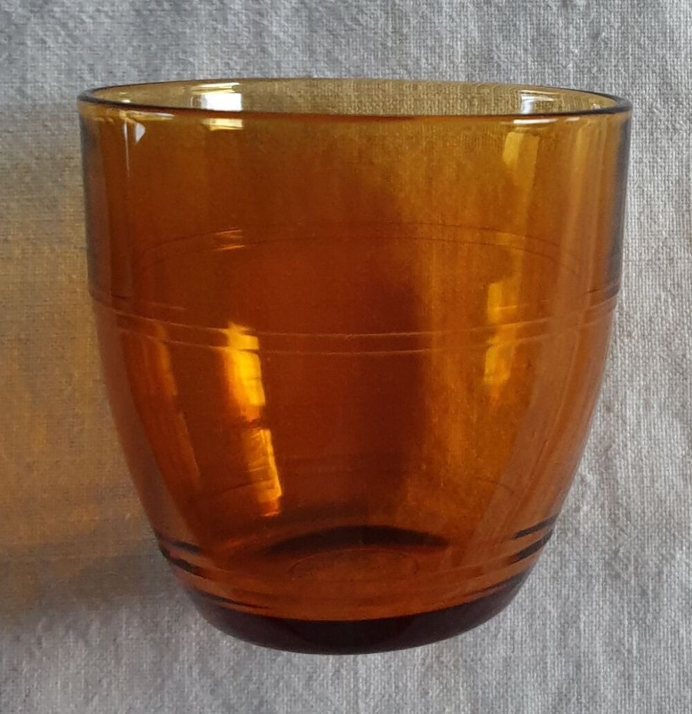 Lot de 12 verres ambr&eacute;s ? Duralex - Vintage Cuisine