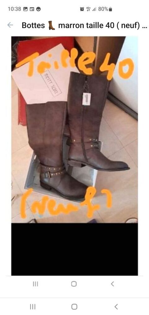 bottes marron taille 40 ( neuf) 29 Bron (69)