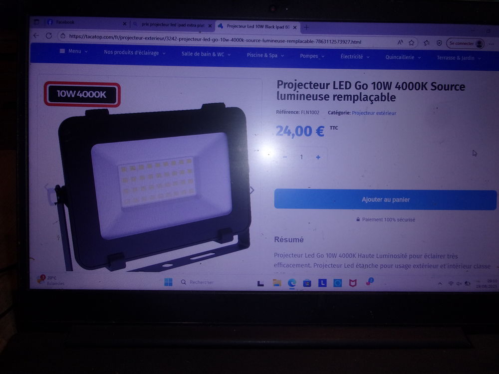 lot de 2 projecteurs leds neufs Bricolage