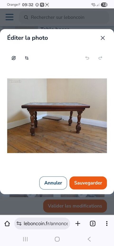 Table basse 40 Saint-Paul-aux-Bois (02)