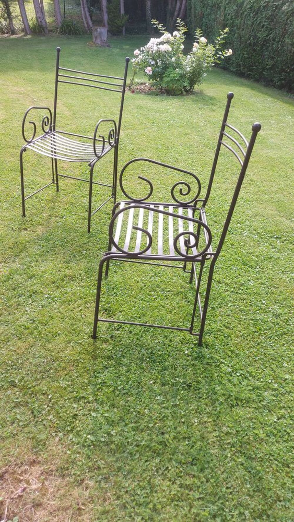 Fauteuils Fer forg&eacute; pliables Jardin