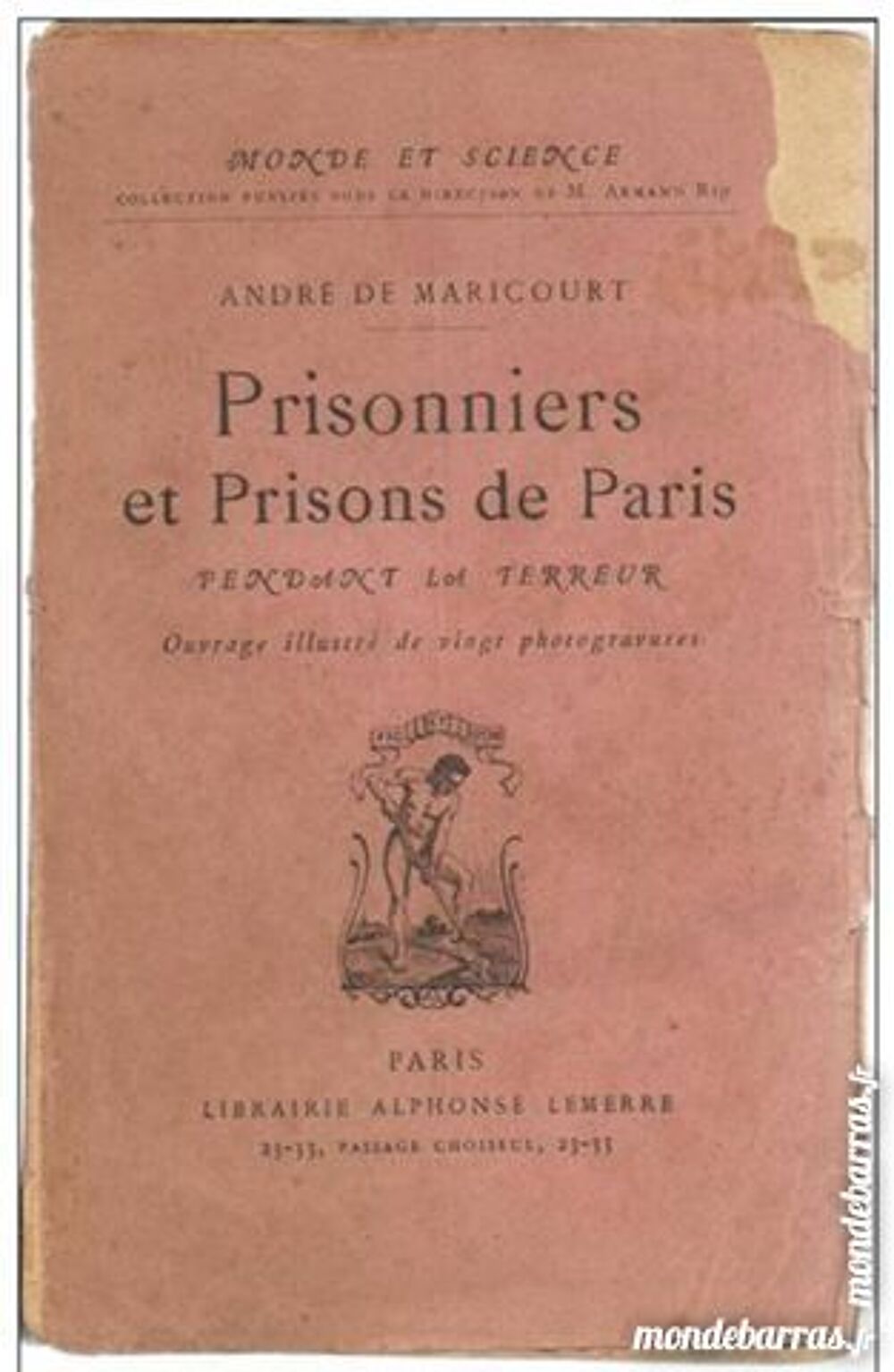 Andr&eacute; de MARICOURT - Prisonniers et Prisons de Par Livres et BD