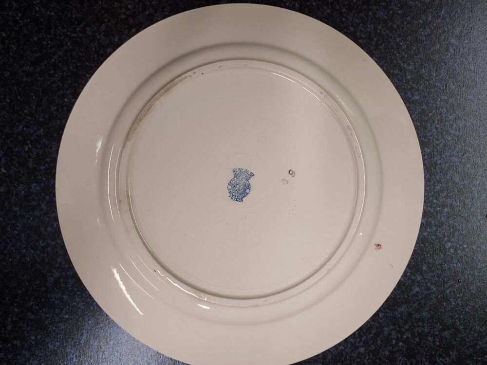 Assiette plate Badonviller fleurie Cuisine
