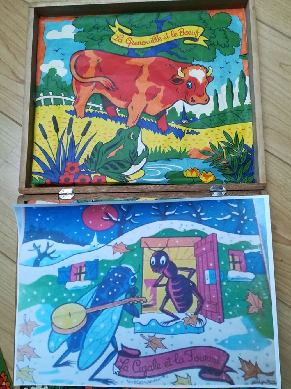 cubes anciens JEUJURA (bois et papier) 
Jeux / jouets