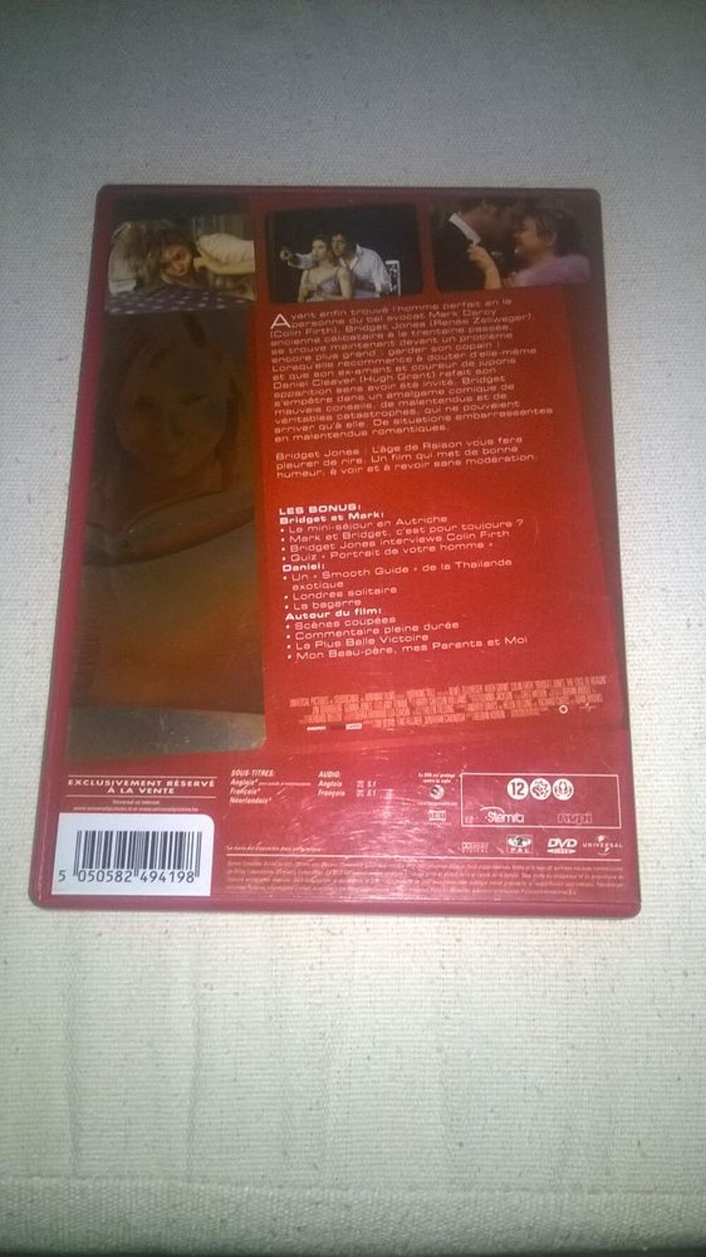 DVD BRIDGET JONES, L'AGE DE RAISON
Beeban Kidron
2007
Exc DVD et blu-ray