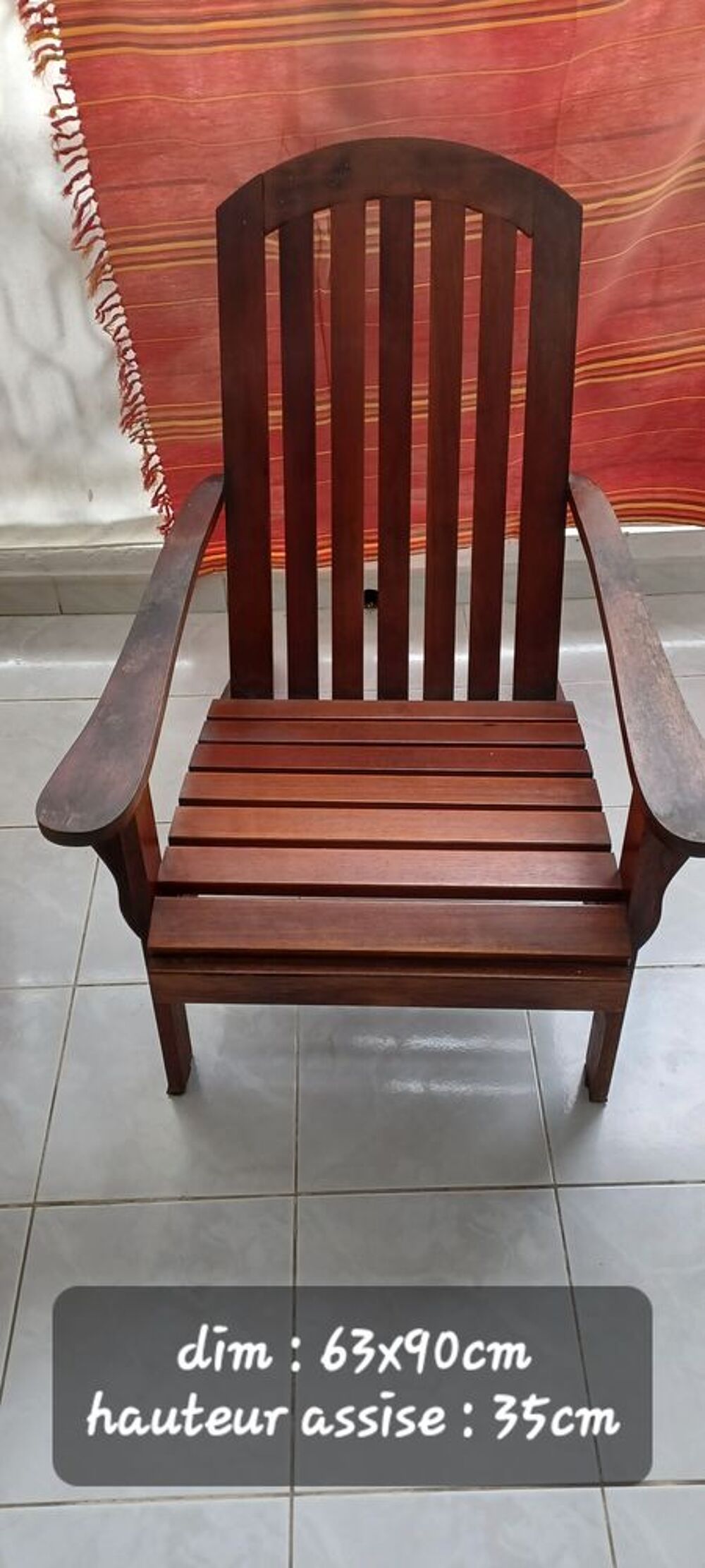 2 fauteuils bois ext&eacute;rieur. Meubles