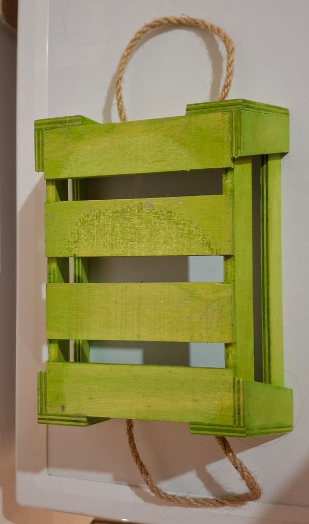 Petite caisse verte d&eacute;corative en bois neuf Décoration