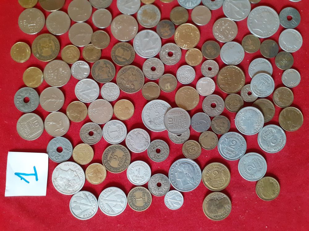Lot 1 / 150 pieces monnaies anciennes FRANCE 