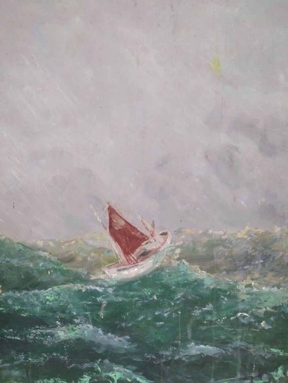 Tableau Bateau Voilier dans la Tourmente 
