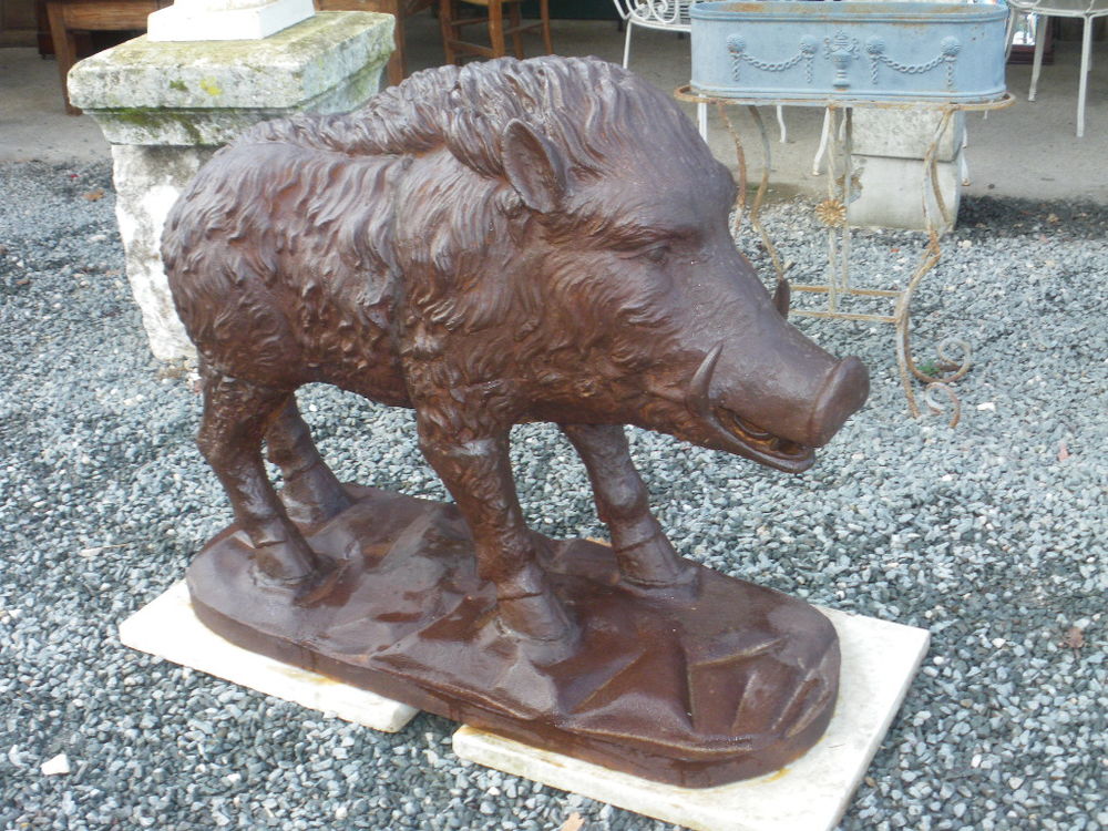 Statue, Sanglier en pierre Décoration