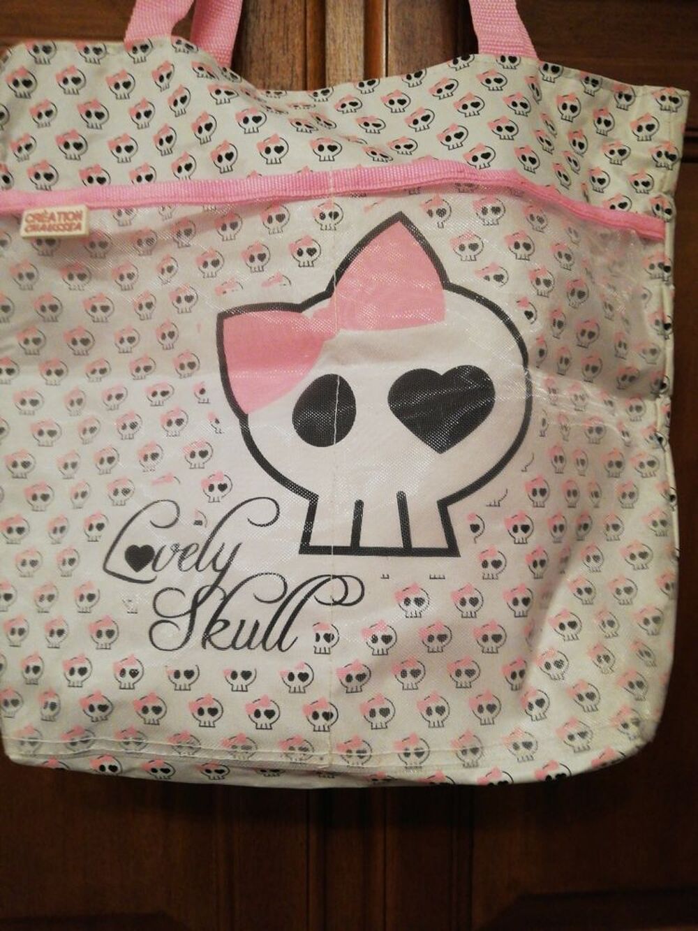 Sac &agrave; main synth&eacute;tique cr&eacute;ation CHAUSSEA "LOVELY SKULL" Maroquinerie