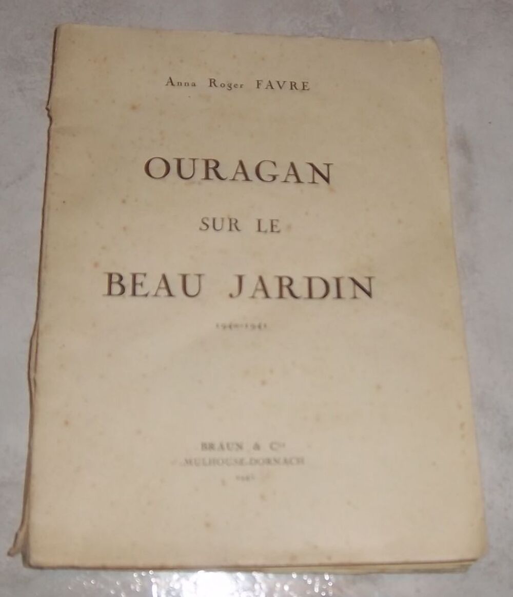 Ouragan sur le beau jardin 1945 Livres et BD