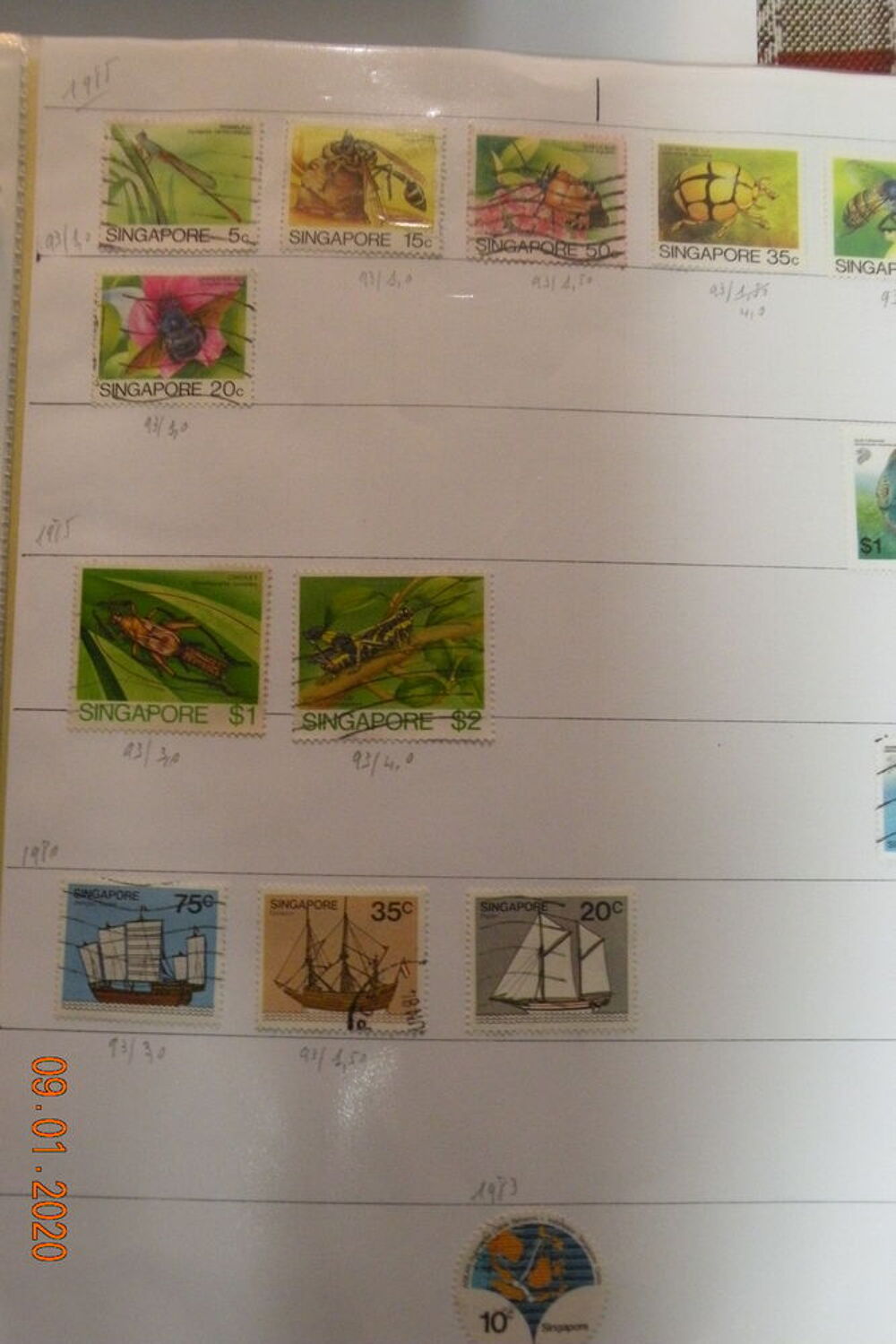 130 timbres Asie-Oc&eacute;anie 