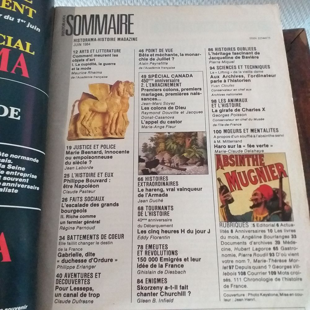  HISTORAMA N&deg;4 JUIN 1984 Sp&eacute;cial canada / debarquement jourj Livres et BD