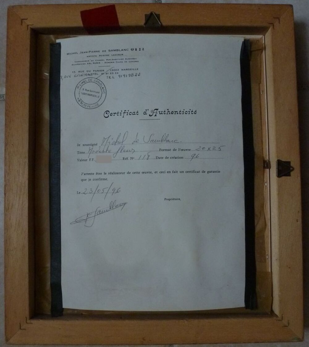 tableau de Michel Samblanc Décoration