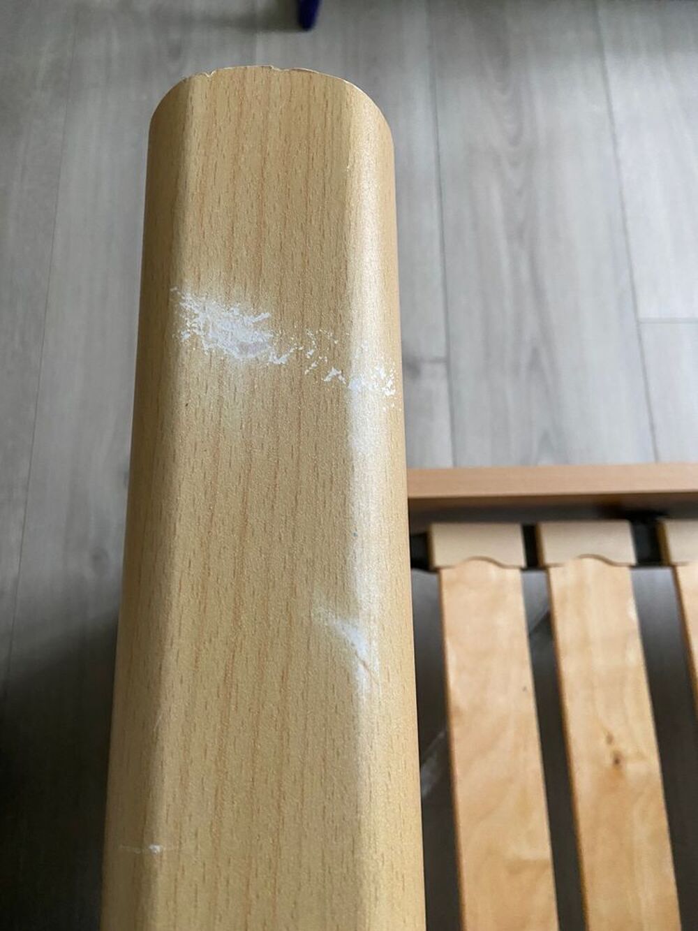 Lit en pin 1 personne avec sommier &agrave; lattes Meubles