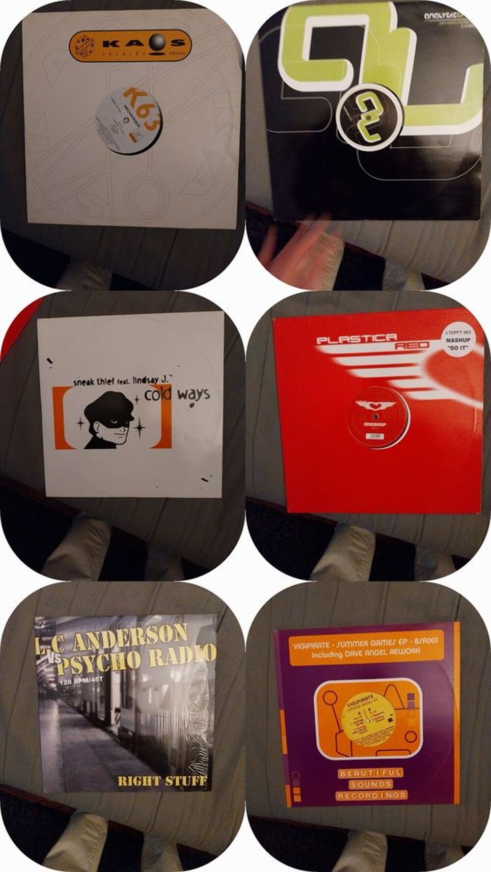 Lot de vinyls CD et vinyles