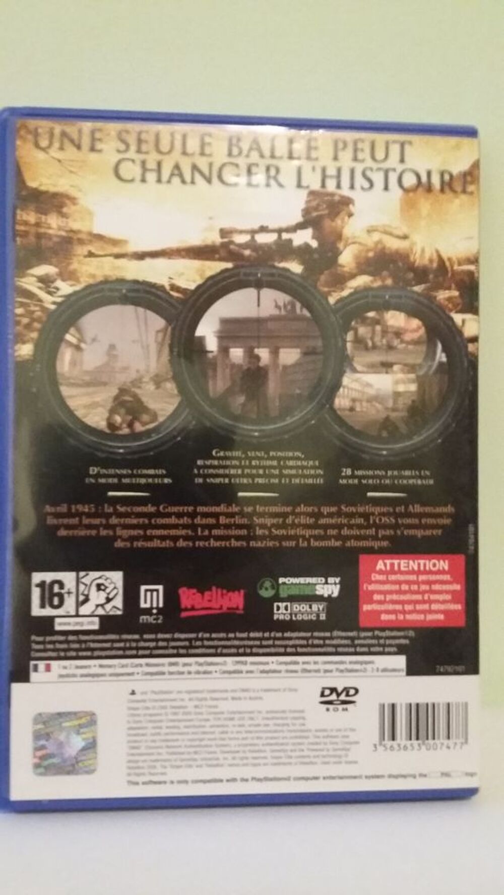 Jeu PlayStation 2 : Sniper Elite Consoles et jeux vidos