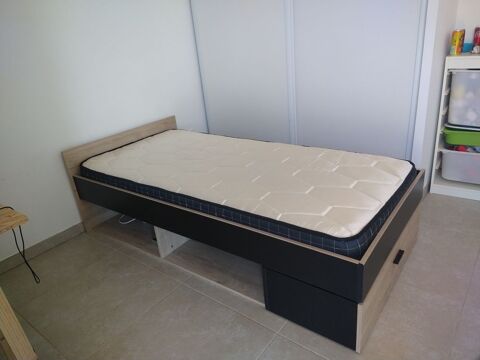 Lit simple 90*190 avec matelas 100 Ventabren (13)