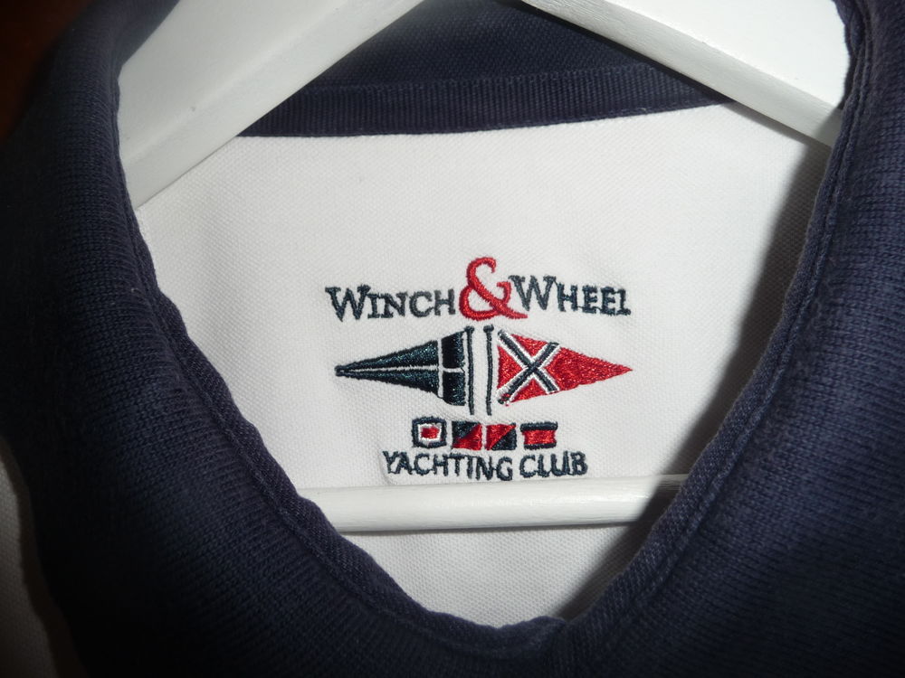 POLO homme blanc mod&egrave;le Yachting 3XL parfait &eacute;tat Vêtements