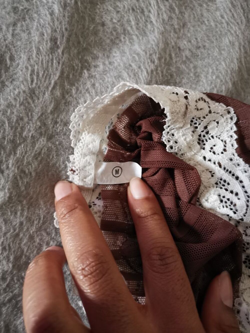 Culotte marron, blanc sans marque, taille M, neuve Vêtements