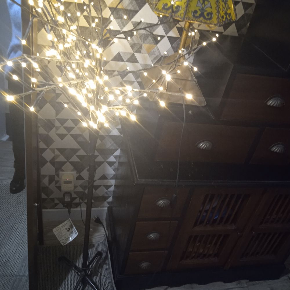 Arbre lumineux lampes led sur pied branchement sur secteur Décoration