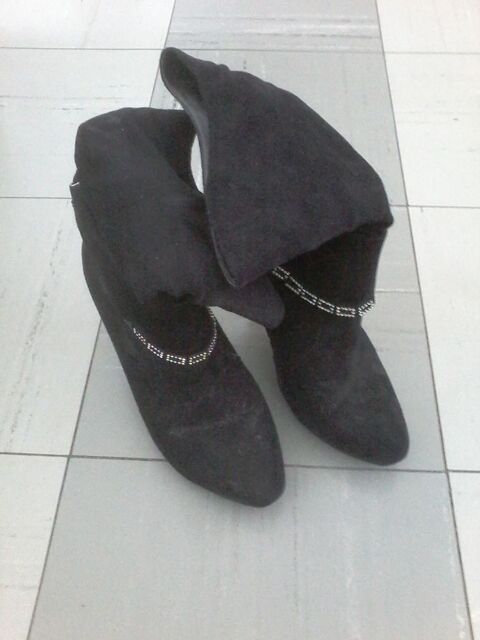 Mi bottes a talon aiguilles en daim et cuir 15 Tourcoing (59)