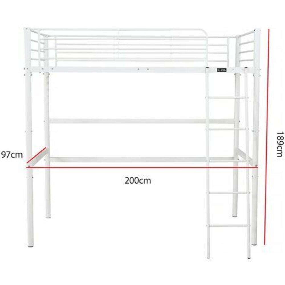 Lit mezzanine "Alora" - 90 x 190 cm - Blanc Meubles