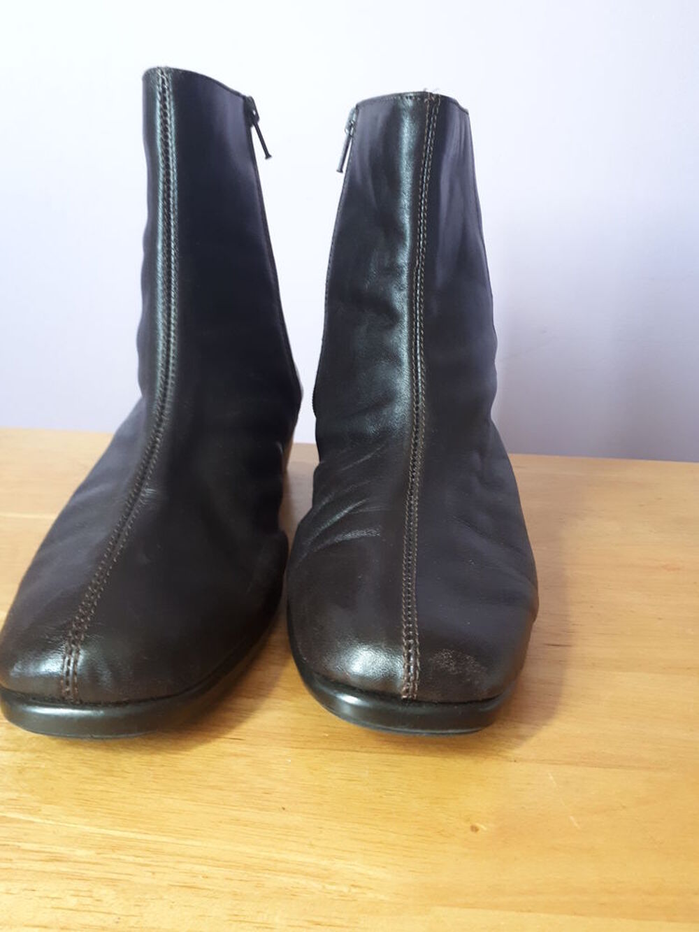 BOTTINES CUIR MARRON Chaussures