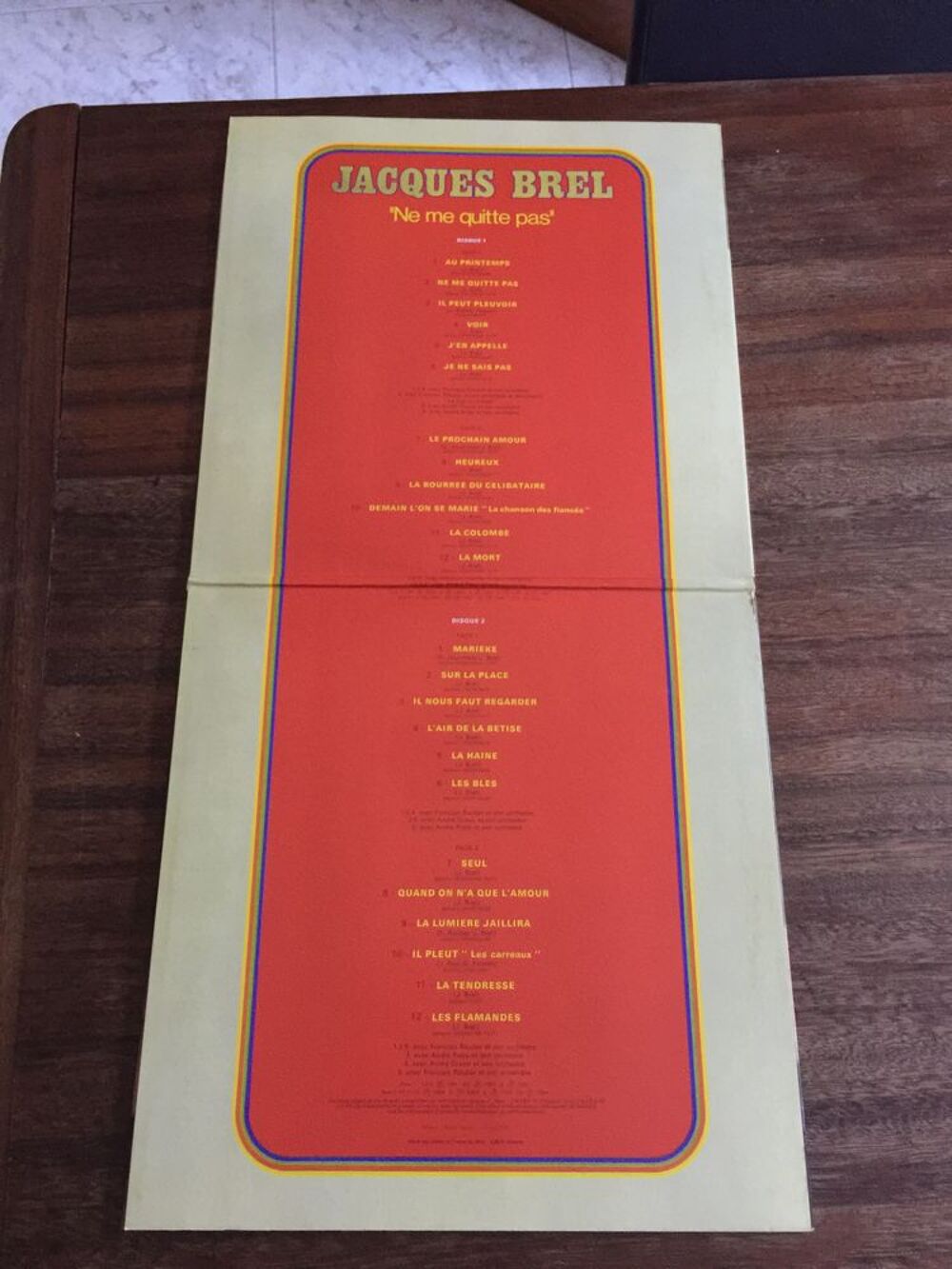 Vinyle double 33 tours Jacques Brel " Ne me quitt CD et vinyles