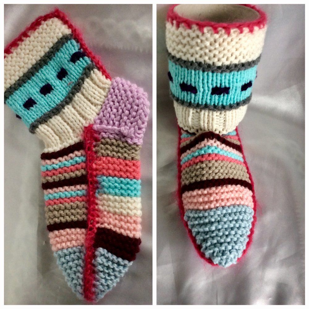 Gros chaussettes en tricot fait main pour femme T38-41 Chaussures