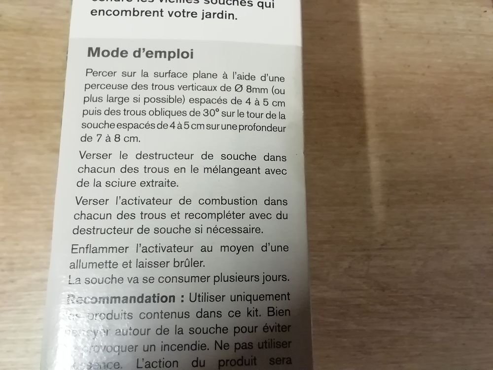 Destructeur de souche neuf, D&eacute;camp Radical Jardin