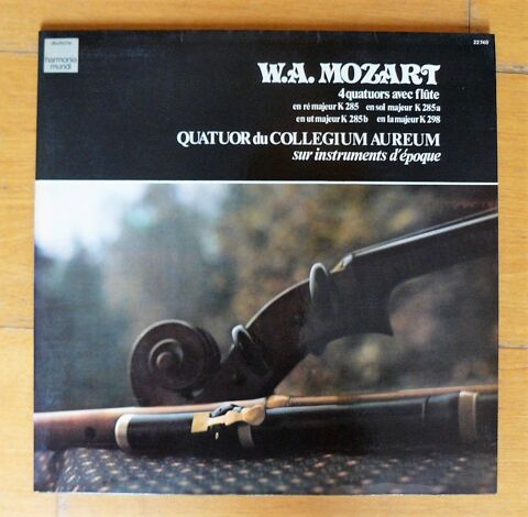 LP W.A. MOZART : 4 Quatuors avec flûte - Harmonia Mundi 8 Argenteuil (95)