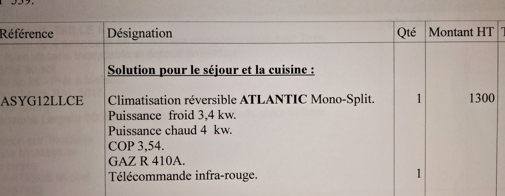Climatisation r&eacute;versible (+goulottes) ATLANTIC A++ Bricolage
