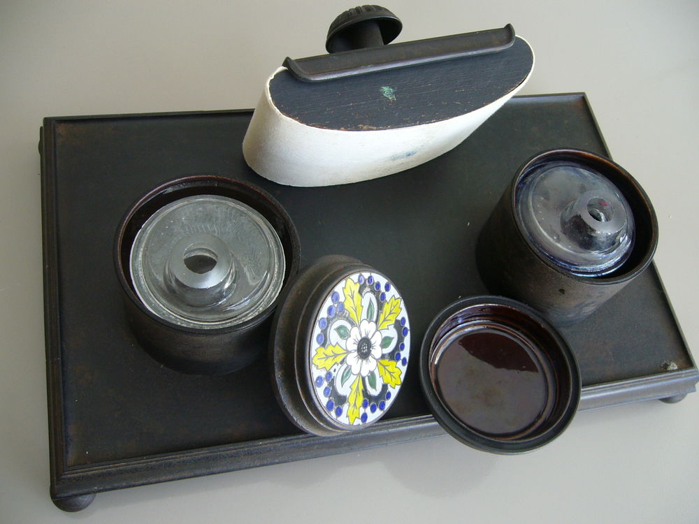 Encrier de bureau ann&eacute;es 1930-1950 Décoration