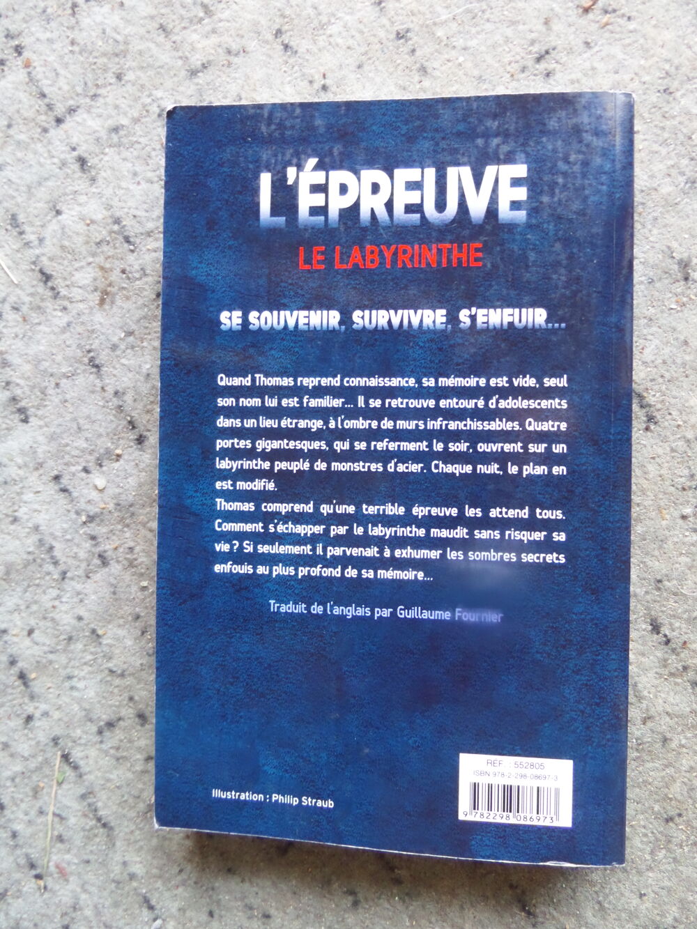 serie de 3 romans L EPREUVE Livres et BD