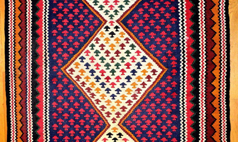 Tapis / Kilim ancien persan, Senneh en laine 180X105 Décoration