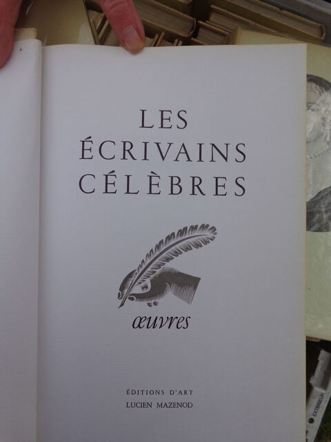 LES ECRIVAINS CELEBRES
60 volumes - des Editions d'art Lucie 500 Pontoise (95)