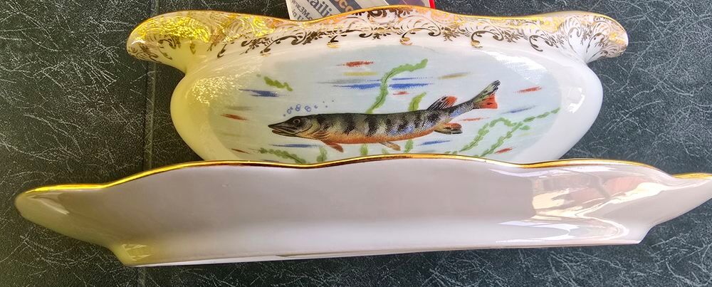 Service &agrave; poisson en porcelaine 1950 Cuisine
