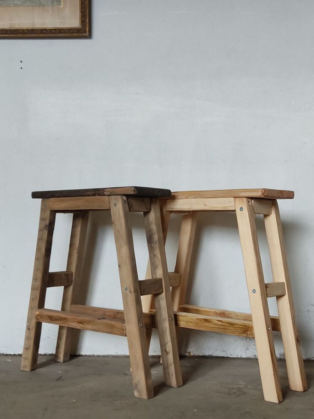 Tabouret bois rustique Décoration