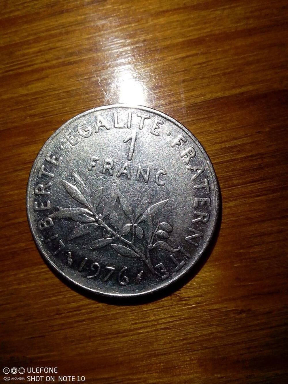 Pi&egrave;ce de 1 F 1976 / Monnaie franc 1976 