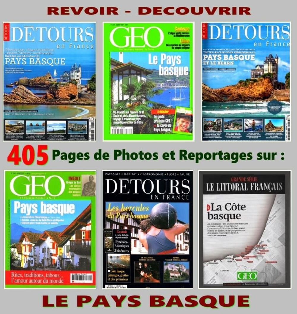 PAYS BASQUE - excursion - B&Eacute;ARN / prixportcompris Livres et BD