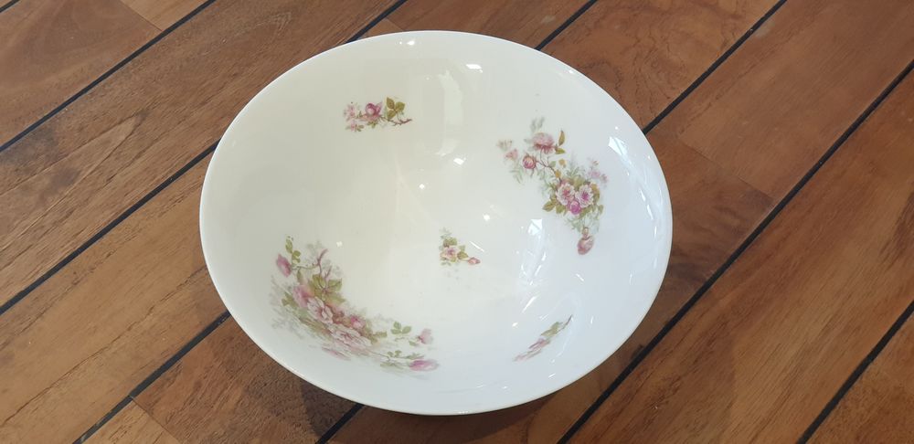 Compotier, coupe &agrave; fruits sur piedouche en Porcelaine Ancien Décoration