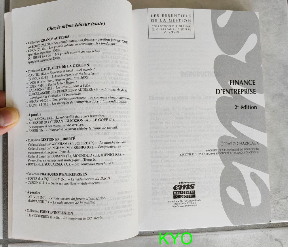 Essentiels de la gestion - Finance d'entreprise Livres et BD