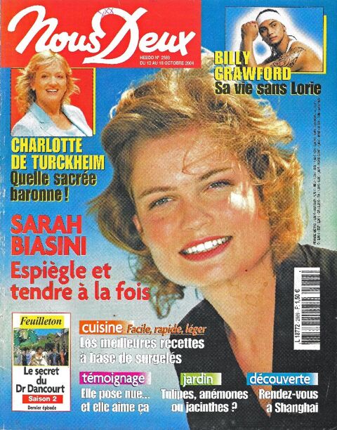 NOUS DEUX Magazine n°2989 2004  Charlotte DE TURCKHEIM  2 Castelnau-sur-Gupie (47)