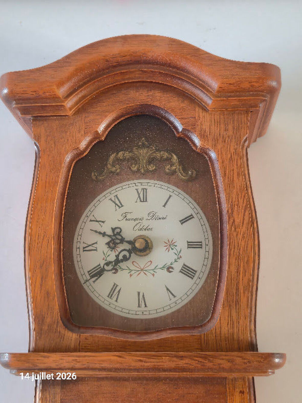 Horloge Comtoise murale &eacute;lectrique ( pile) dans son bo&icirc;tier Décoration