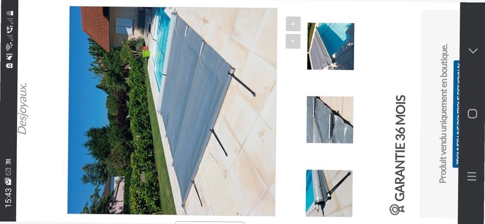 bache a barres Desjoyaux piscine 3.5x7 Bricolage
